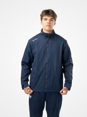 Bauer Team Full Zip Lightweight Jacket In Navy Hockey Sz XL NWT $99.99